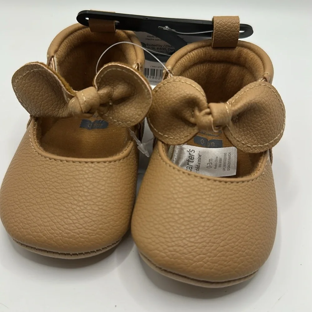 Carter's Brown Baby Shoes with Bow